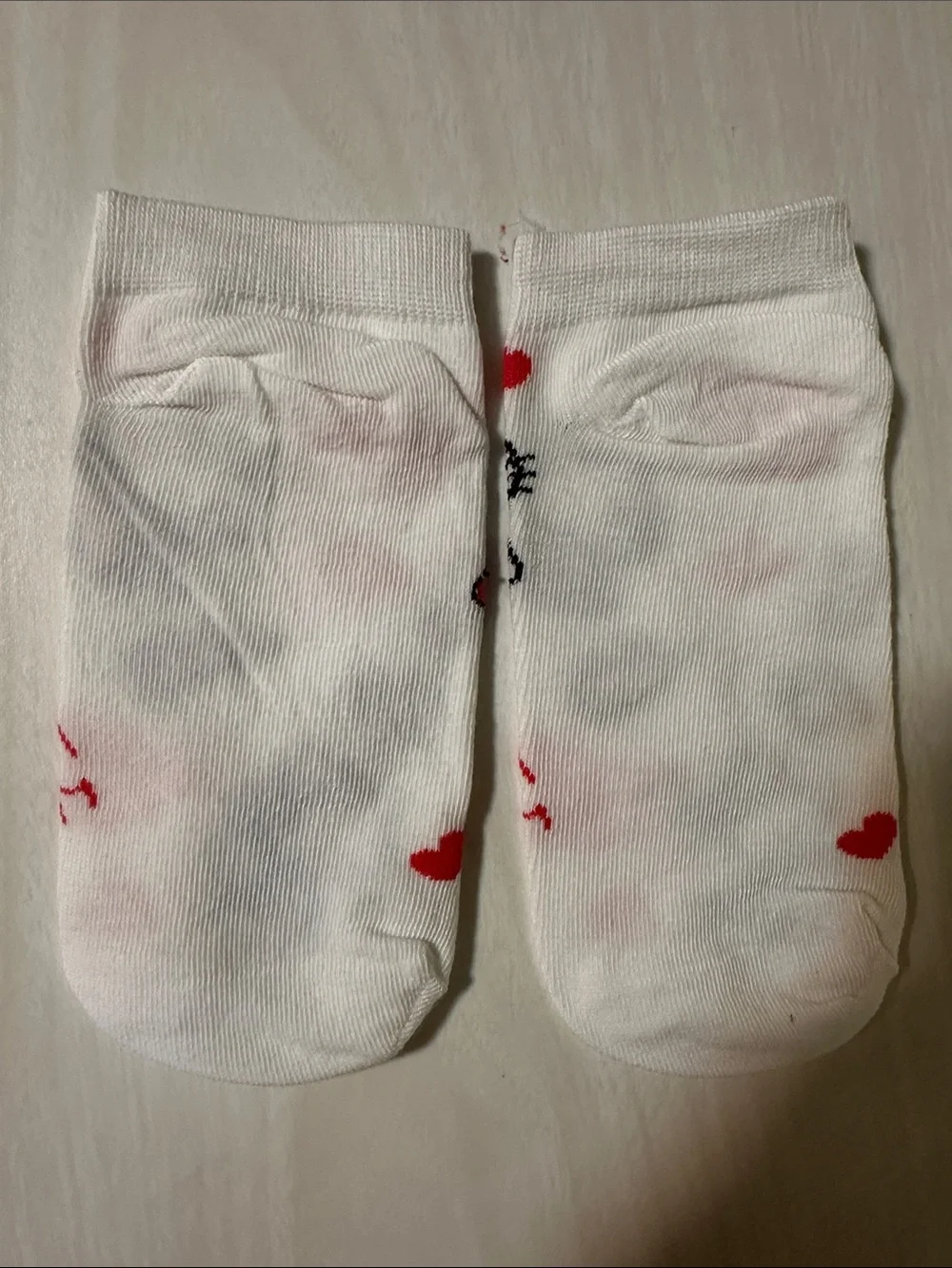 Hello Kitty White Ankle Socks with Red and Navy Accents